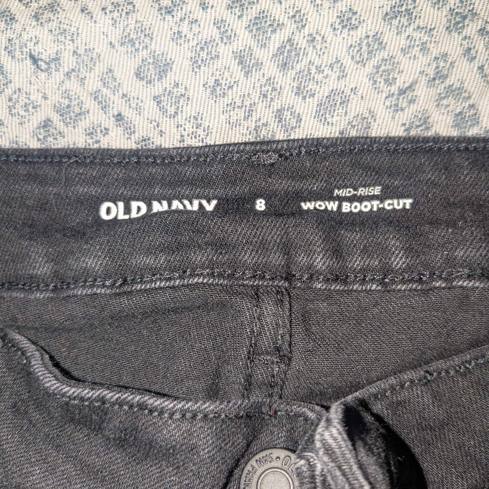 Old Navy Black Boot Cut Jeans with Classic Denim Texture